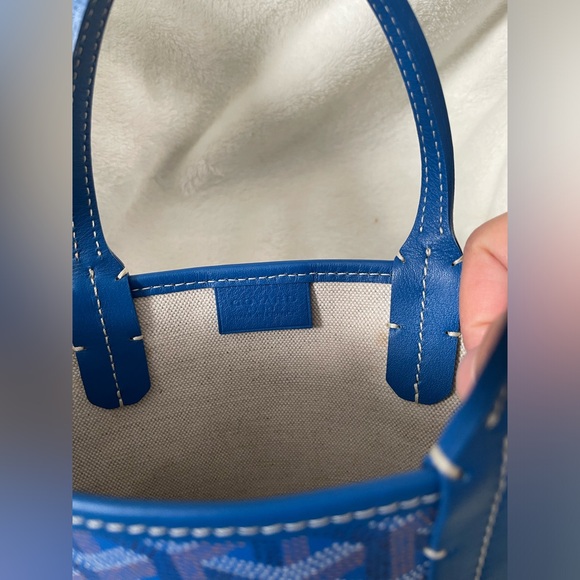 SUPER RARE GOYARD POITIERS TOTE - BLUE - Picture 4 of 7
